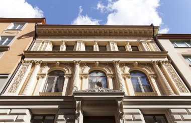 Stockholm, İsveç. İskandinav mimarisinin tipik ayrıntıları