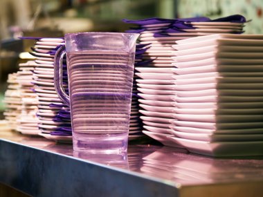 restoranda yemekler yığını