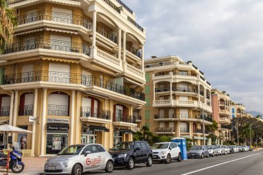 Fransa, menton, 15 Ekim 2013. turizm sezonu sonunda tipik bir kent görünümü.