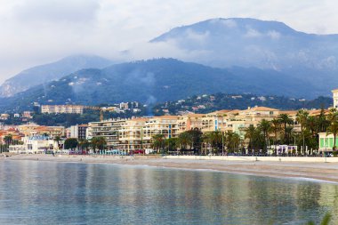 menton, Fransa. deniz kıyısı.