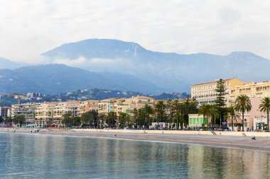 menton, Fransa. deniz kıyısı.