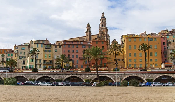 Fransa, menton, eski şehrin görünümü — Stok fotoğraf