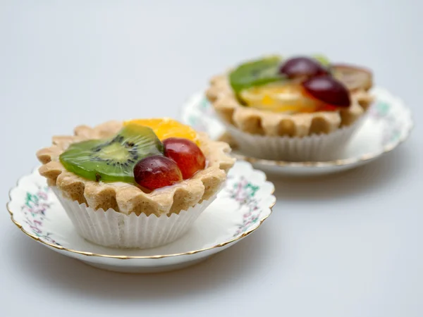 Two tarts with fresh fruit — Stock Photo, Image