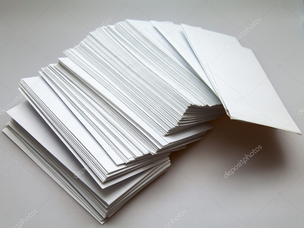 Many white envelopes