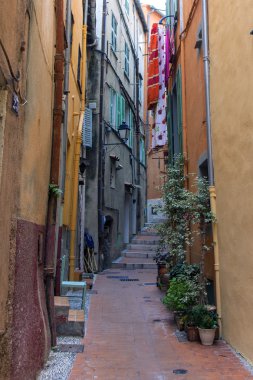 Fransa, cote d'azur, menton. eski şehrin görünümü