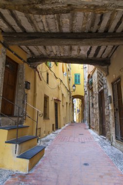Fransa, cote d'azur, menton. sokak eski şehir