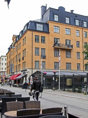 Stockholm, İsveç. tipik bir kent görünümü