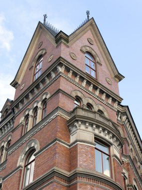 Stockholm, İsveç. şehir bina tipik mimari detaylar