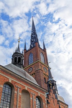 Stockholm, İsveç. eski şehrin tipik görünümü