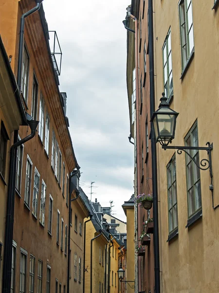 Stockholm, Szwecja. typowa architektura starego miasta — Zdjęcie stockowe