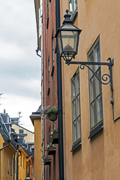 Stockholm, Zweden. typische architectuur van de oude stad — Stockfoto