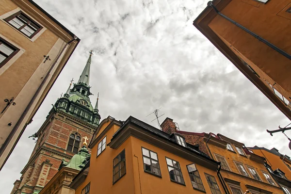 Stockholm, Zweden. typische architectuur van de oude stad — Stockfoto