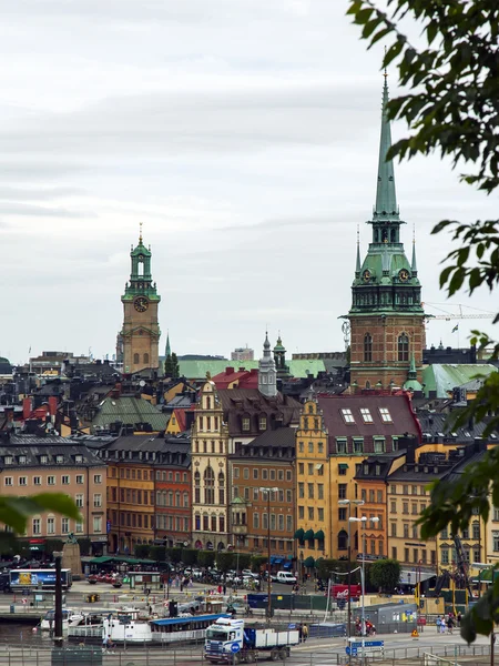 Stockholm, İsveç. yüksek noktası şehir görüntüsü — Stok fotoğraf