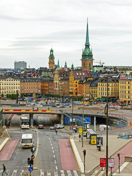 Stockholm, Švédsko. pohled na město od nejvyššího bodu — Stock fotografie