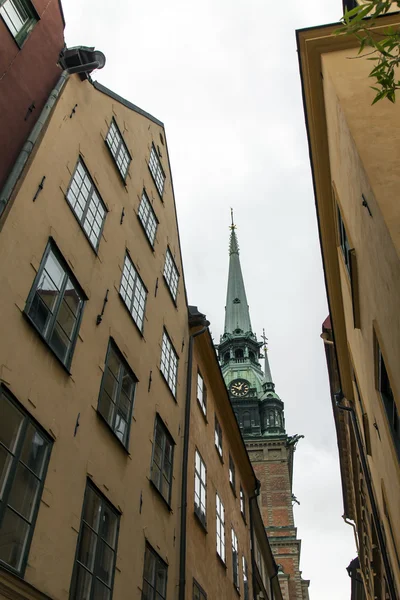 ストックホルム、スウェーデン。旧市街の典型的な眺め — ストック写真