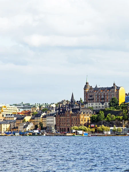 瑞典斯德哥尔摩。全景海滨 — 图库照片
