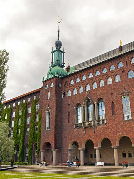 斯德哥尔摩，瑞典。市政厅。建筑上的细节 — 图库照片