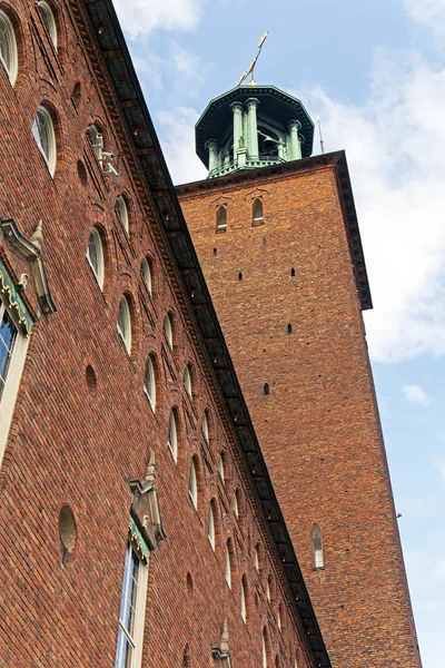 Stockholm, Sverige. stadshuset. arkitektoniska detaljer — Stockfoto