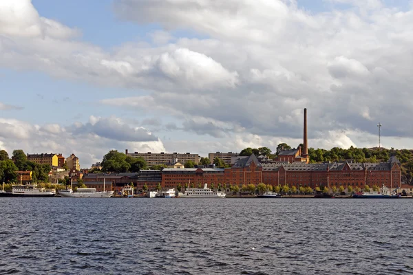 Stockholm, Zweden. Panorama aan het water — Stockfoto