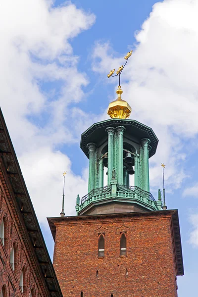 Stockholm, İsveç. Belediye Binası. Mimari Detaylar — Stok fotoğraf