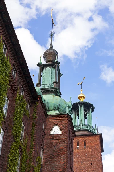 Stockholm, İsveç. Belediye Binası. Mimari Detaylar — Stok fotoğraf