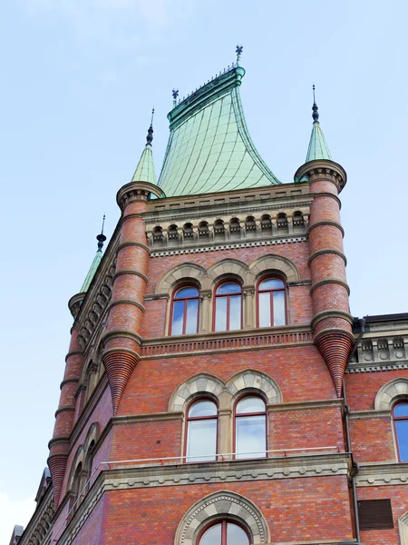 Estocolmo, Suecia. Detalles arquitectónicos típicos de edificios de la ciudad — Foto de Stock