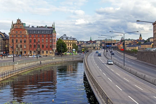 Stockholm, Švédsko. typický městský pohled — Stock fotografie