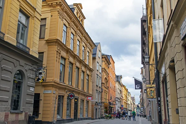 Stockholm, Szwecja. typowy widok starego miasta — Zdjęcie stockowe