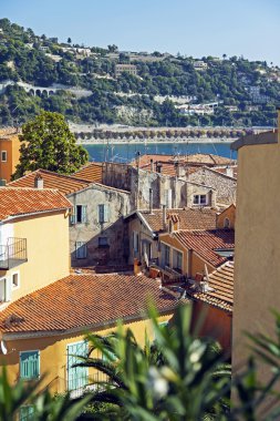 Fransa, cote d'azur, villefranche. tipik kentsel görünümü