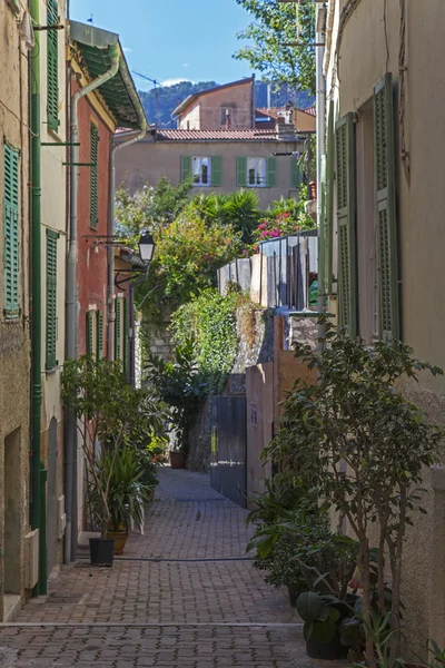 Frankreich, Cote d 'Azur, Villefranche. typische Architektur der Altstadt in der Provence — Stockfoto