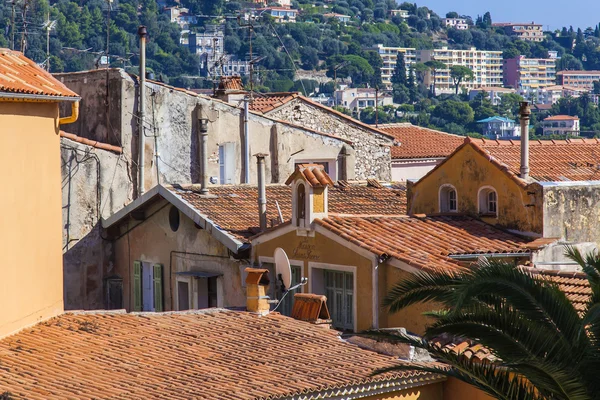 Fransa, cote d'azur, villefranche. Provence tarihi kentin tipik mimari