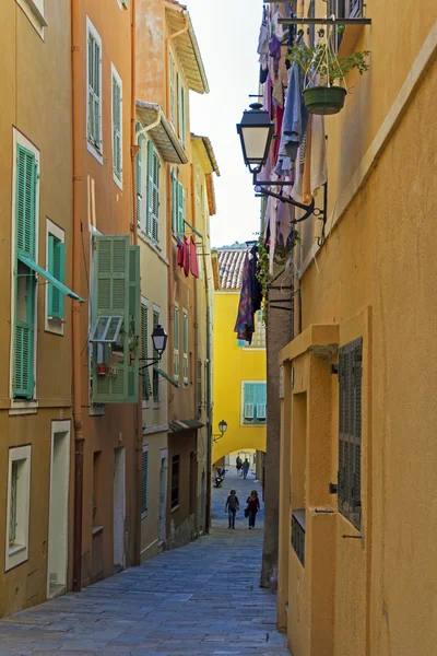 Fransa, cote d'azur, villefranche. Provence tarihi kentin tipik mimari — Stok fotoğraf