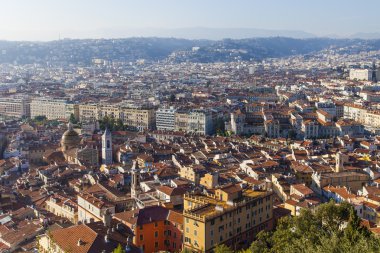 France , Cote d'Azur . Nice. View of the city from the observation deck on the hill Chateau clipart