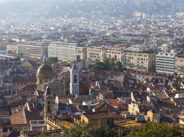 cote d'azur, Fransa. güzel. hill chateau gözlem güverte şehir görünümü