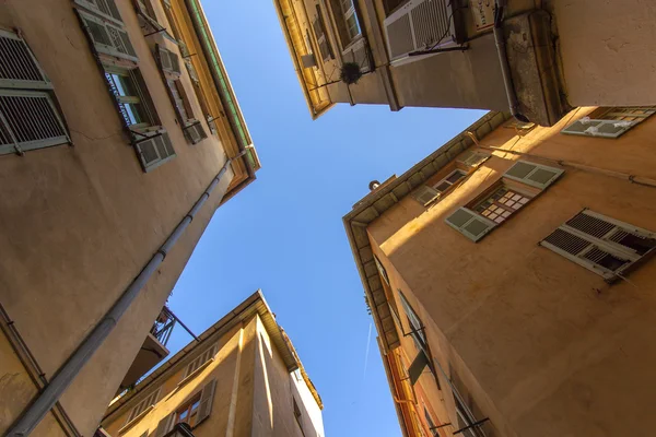 France , Cote d'Azur . Nice, typical architectural details of the buildings in the old town — Stock Photo, Image