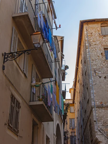 France , Cote d'Azur . Nice, typical architectural details of the buildings in the old town — Stock Photo, Image