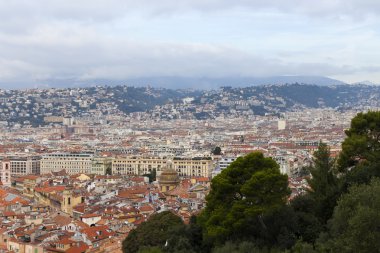 cote d'azur, Fransa. güzel, 17 Ekim 2013. hill chateau gözlem güverte şehir görünümü.