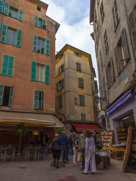 France, Cote d 'Azur, Nice, October 18, 2013. Типичный городской вид. Ницца - крупнейший курортный город на Французской Ривьере — стоковое фото