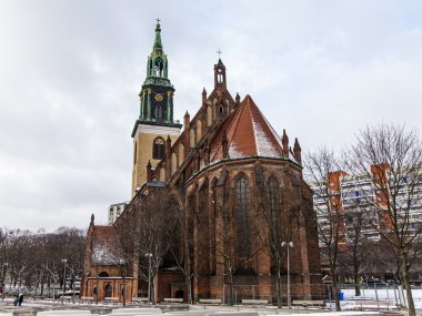 Almanya, Berlin, 20 Şubat 2013 . St. Mary Kilisesi ( Marienkirche )