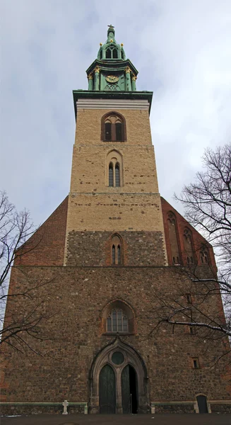 Alemanha, Berlim, 20 de fevereiro de 2013. Igreja de Santa Maria (Marienkirche  ) — Fotografia de Stock