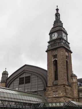 Hamburg, Almanya. ana tren istasyonu, mimari Ayrıntılar görünümü
