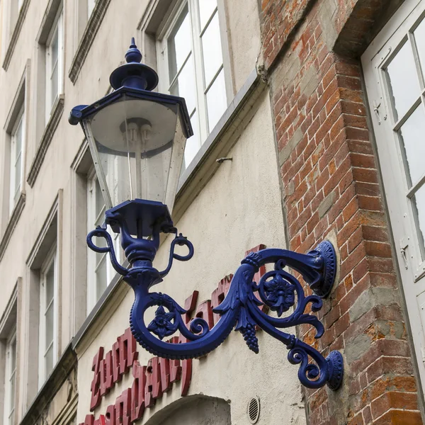 Hamburg, Německo .krásných lampu, stylizovanou antickou — Stock fotografie