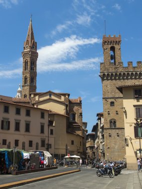 Floransa, İtalya ' da 23 Haziran 2012. Floransa manzaraları görmek için şehir sokaklarını turistlere