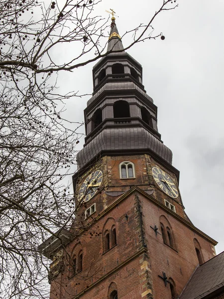 Hamburg, Tyskland, Arkitektoniske detaljer om gamle bygninger – stockfoto