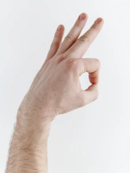 Les mains des hommes. Un geste commun. Signes et symboles des émotions — Photo