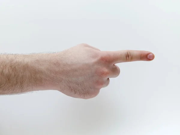 Mannen handen. een gemeenschappelijk gebaar. tekens en symbolen van emoties — Stockfoto