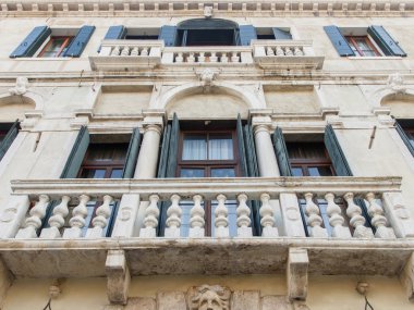 Venedik, İtalya, eski Venedik ev penceresinin tasarım