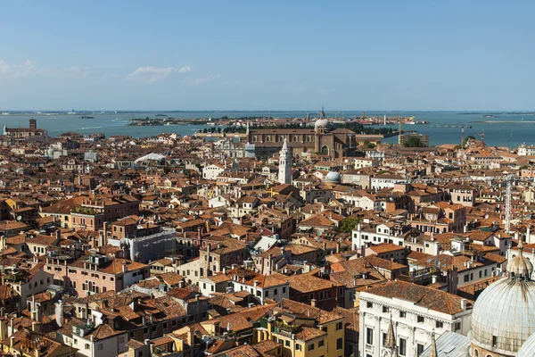View of the city from the bell tower of the Cathedral of San Marco — Stock Photo, Image
