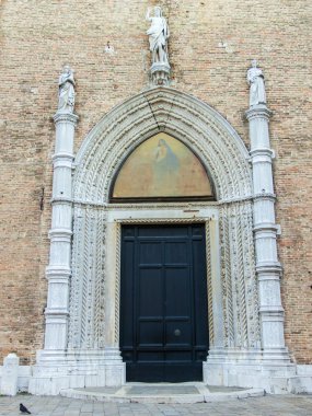 Venedik, İtalya. Şehir binaların Mimari Detaylar