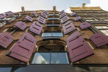 Amsterdam, Hollanda. şehir bina tipik mimari detaylar